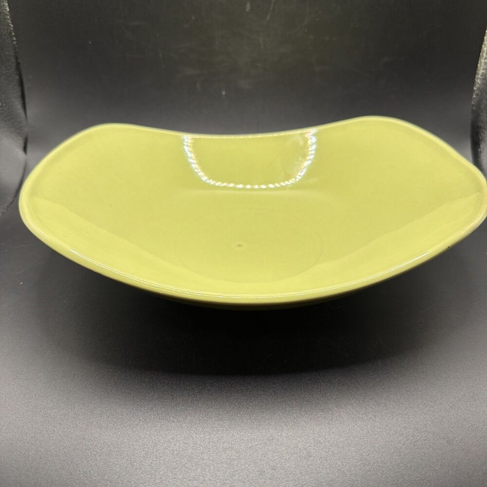 Retro Vintage Mid Century Chartreuse Serving Bowl Harmony House 10-1/2" Salem
